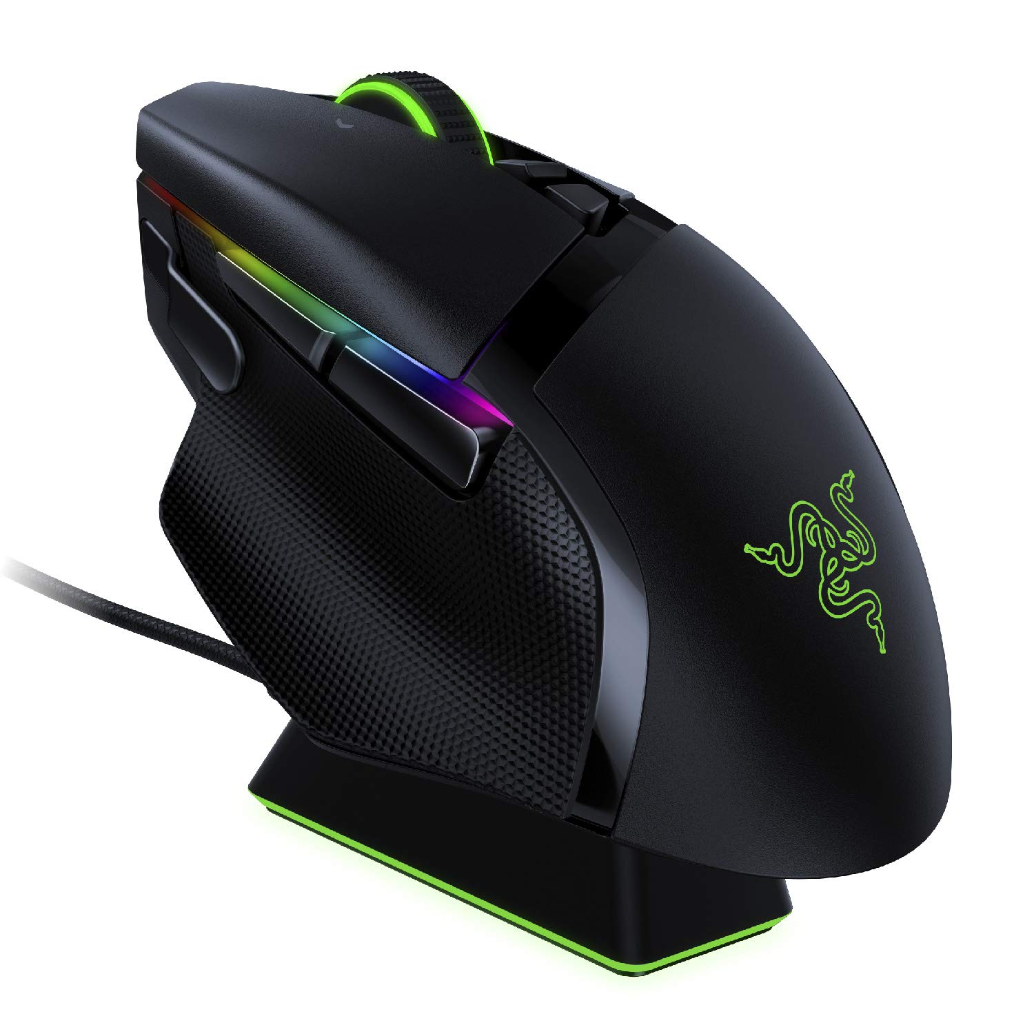 Razer Basilisk Ultimate HyperSpeed Wireless Gaming Mouse w/ Charging Dock: Fastest Gaming Mouse Switch - 20K DPI Optical Sensor - Chroma RGB - 11 Programmable Buttons
